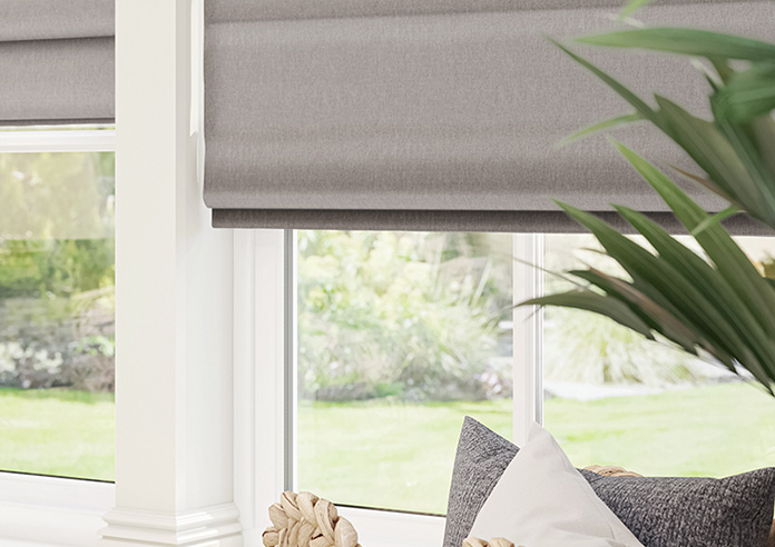 Bruschal (Blackout), Mouse Brown - Twist&Fit Roman Blind - Image 5